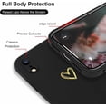 thumbnail image 3 of for iPhone XR Case for Girls Women Silky Soft Protective Shockproof Silicone Phone Case with Cute Gold Heart Pattern Design Black Cover, 3 of 7