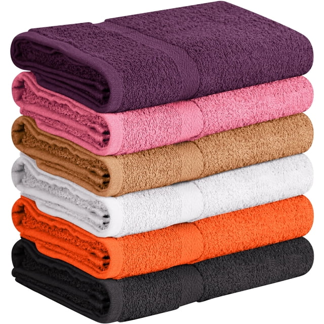 Juego de toallas de baño T&L Towel and Linen Mart, 100% algodón, paquete de 6