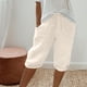 thumbnail image 2 of pantalones cortos de lino para mujer pantalones cortos casuales de talle alto pantalones cortos con cordón y bolsillos beige / m, 2 of 7