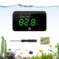 thumbnail image 1 of MoonOrange Digital Aquarium Thermometer, Stick-on Fish Tank Thermometer with LED Display, Wireless Aquarium Temperature Measurement with Battery-Change Tool and Extra Sticker. (Black*1), 1 of 3