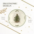 thumbnail image 6 of Spode Christmas Tree Collection Pasta Bowl - 9-Inch, Dishwasher, Microwave, and Freezer Safe, Made of Porcelain, Serveware, Christmas Tree Design, Green/Beige, 6 of 7