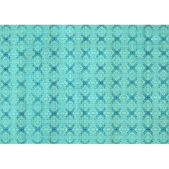 Ahgly Company Indoor Rectangle Abstract Light Blue Modern Area Rugs, 8' x 10'