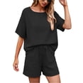 thumbnail image 2 of Summer Women's Casual Suit Tops And Shorts Fashion Two-Piece Set, 2 of 7
