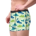 thumbnail image 2 of Pofeuu Cute Dinosaur Blue Green Print Men’s Boxer Briefs, Moisture-Wicking Underwear, Regular,Trunk-Medium, 2 of 5