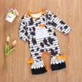 thumbnail image 3 of Tenues d'Halloween Mignonnes pour Petites Filles, Body Long à Manches Longues et Col Rond avec Dessin Animé, 3 of 5