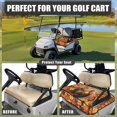 thumbnail image 4 of Whosucclay Rooster Autumn Leaves Golf Cart Seat Cover, Breathable Anti-Fade Towel Blanket for Most 2‑Seat Golf Carts Front Pockets Protector, 52.36"x 32.28", 4 of 7