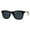 all black, variant on Mens Plastic Horned Rim Metal Arm Elegant OG Designer Sunglasses Black