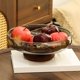 thumbnail image 4 of Frutero de cristal con base de madera, ideal for servir en la mesa del comedor o la sala de estar., 4 of 8