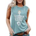 thumbnail image 3 of Trendfront Womens Skull Graphic Tops Figure Print Sleeveless Crewneck Casual Loose Fit Tank Tee Trendy Fashion T Shirts Daily Clothes, 3 of 6
