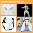 thumbnail image 3 of ROSENICE Groin Protectors Crotch Guard 2Pcs 9.04X6.68X0.39In White Pu Abs Engineering Plastic Sponge Boxing Training, 3 of 8