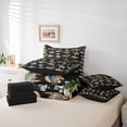 thumbnail image 6 of meiyoeat Cute Pike Fish 7 Pieces Full Size Bedding Sets For Boys,Black Watercolor Print Full Size Bed in a Bag Kids,Black Reversible, 6 of 7
