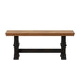 thumbnail image 3 of iNSPIRE Q Farmhouse Transitional 47.2" Wood Bench, Oak And Antique Black, 3 of 6