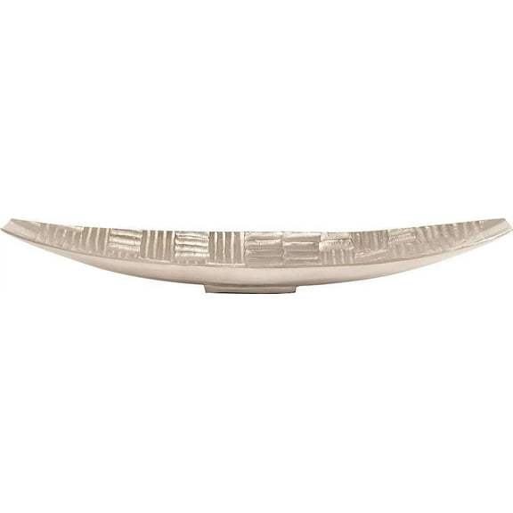 HOWARD ELLIOTT Bowl Elongated Large Textured Silver Aluminum