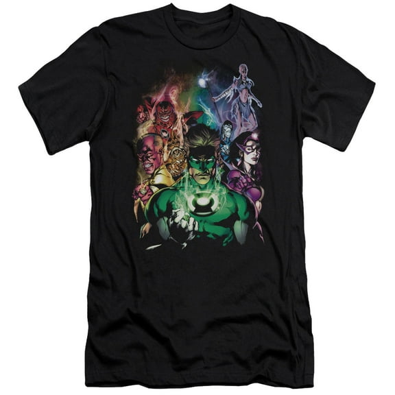 Green Lantern Men's  The New Guardians Slim Fit T-shirt Black