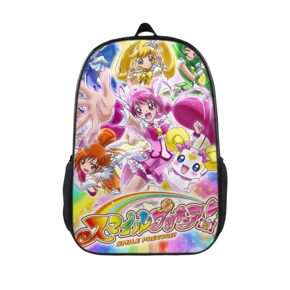 Pretty Cure Printed Backpack FSMYJJZY Polyester Backpack with Side Pockets, Adjustable Padded Straps for School and Travel