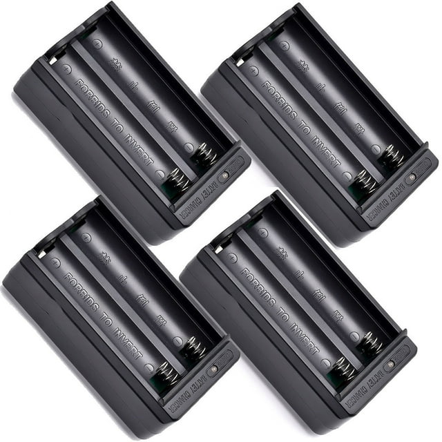 NATEFEMIN 4 Pack Dual Slot 18650 Battery Charger US/EU Plug Overcharge Protection Anti Reverse Connection for Rechargeable Batteries