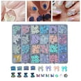 thumbnail image 3 of Piedras acrílicas de cristal AB con parte trasera plana, múltiples formas y tamaños variados para joyería de uñas. SP01, 3 of 9