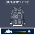 thumbnail image 5 of FORMRS Unisex School Backpack 17" Student Travel Bag with Laptop Compartment, Blue Cats and Hearts, 5 of 7