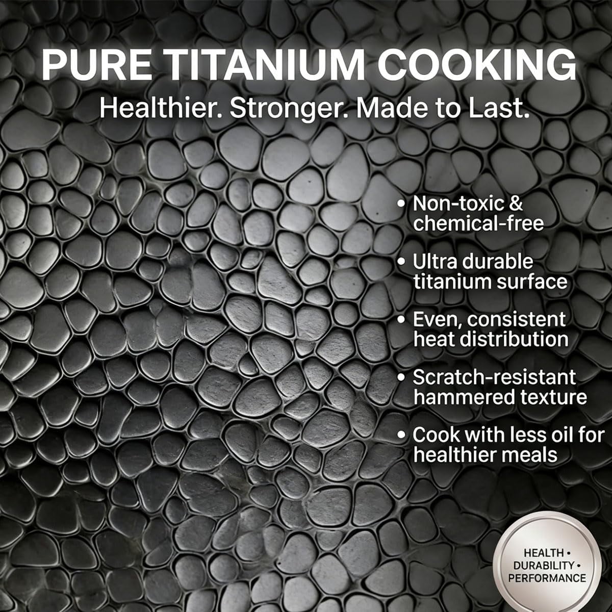 Titanium Pans for Cooking, 2026 New 12inch Non-Stick Titanium Pro Pan, Titanium Frying Pan, Scratch-Resistant Titanium Skillet for Oven, Induction & All Cooktops (8.66in, With Lid)