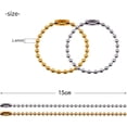 thumbnail image 5 of 100Pcs Metal Ball Chain Keyring Chain Extender for Label Tags, 5.9inch Ball Bead Chain Keychain Connector Silver Iron Small Tag Chain for Hanging Jewellery Making Badge Holders, 5 of 13
