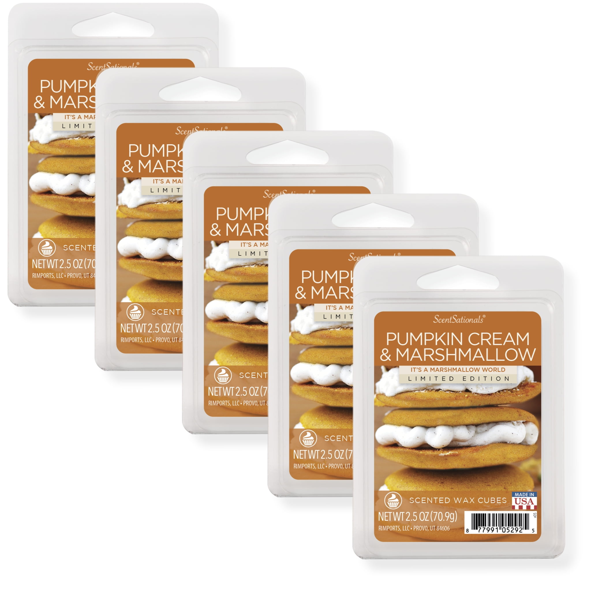 Pumpkin Cream & Marshmallow Scented Wax Melts, ScentSationals, 2.5 oz