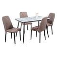 thumbnail image 2 of Comedor Max Café 4 Sillas Rectangular Mobilkraft Mesa con Base Metálica y Cubierta de Formica Marmoleada, 2 of 5