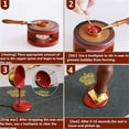 thumbnail image 5 of Wax Seal Warmer Wooden Handle Melting Spoon Kit Sealing Wax Oven Tool For Wedding Wax Envelope Seal Stamp/ candle aromatherapy, 5 of 9