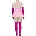 thumbnail image 4 of Anime Character Pink Dress Set - Women's Dress with Gloves & Thigh Highs for Convention & Halloween, 4 of 7