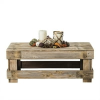 Woven Paths Reclaimed Wood Coffee Table (Natural)