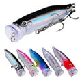 1Pcs Popper Fishing Lure 7cm 9.4g Topwater Hard Artificial Plastic Bait