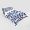 thumbnail image 3 of Ambesonne Christmas Bedding Set 3 Pcs, Folk Knit Style Art, Twin, Red Blue, 3 of 3
