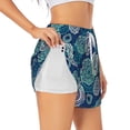 thumbnail image 3 of Lsque Bohemian Mandala Printed Women's Running Shorts with Liner Pockets,Elastic Quick Dry Workout Athletic Gym Yoga Shorts,Womens High Waist Shorts-X-Large, 3 of 9