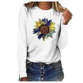 thumbnail image 2 of Chemises & Blouses Aqestyerly T-Shirt Imprimé Décontracté Ample à Col Rond Manches Longues pour Femmes, 2 of 5
