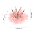 thumbnail image 3 of EeaseCA 1 Pce Pince à Cheveux Couronne pour Enfants, Strass, Bobby, Adorables Pinces à Frange, Accessoires pour Cheveux pour Enfants, Rose Chair, 3 of 7
