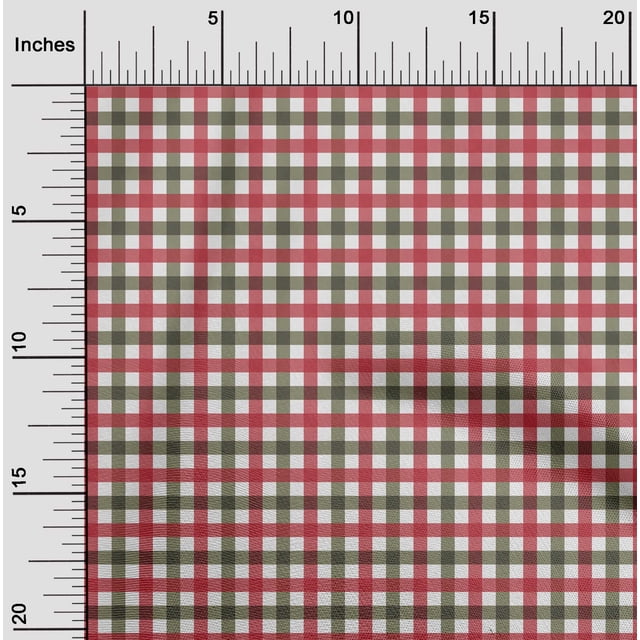 oneOone Tissu Polyester Lycra à Carreaux Vichy 56 Pouces de Large