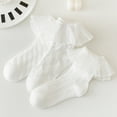 thumbnail image 3 of GYRATEDREAM 3 Pairs Toddler Baby Girls Non-Slip Ankle Socks Kids Cotton Lace Trim Anti-Skid Grips Socks Children Sticky Slipper Crew Socks for 1-12 Years, 3 of 8