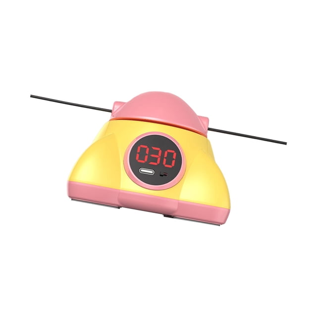 Máquina para saltar eléctrica, máquina para saltar la cuerda, poco ruido, velocidad ajustable, control remoto rosa
