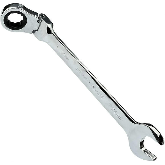 24mm Open End/Classic Combination Open End Wrench - to 24mm Flex/Flexible Head Ratchet Wrench 12 Point Ring/Eye