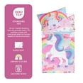 thumbnail image 6 of Todays Kids Unicorn Toddler Bedding Set for Girls - 4-Piece Toddler Bed Comforter Sets for Girls, Reversible Comforter & Pillowcase, Flat Sheet, Fitted Sheet, Breathable & Super Soft Microfiber, 6 of 9