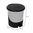 thumbnail image 4 of Bote de Basura Plastic Trends con Pedal 14 l Gris, 4 of 5
