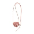 thumbnail image 1 of Collar de flores perfecl gargantilla cuello Flor hecha a mano para mujeres niñas rosa, 1 of 7