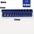 thumbnail image 2 of Soporte Magnético para Dados de 1/4 de Pulgada, 26 Piezas, Métrico, 13 Profundidad y 13 Profundidad, Soporte Magnético para Fundas Plástico, Estante de Almacenamiento para Fundas., 2 of 5