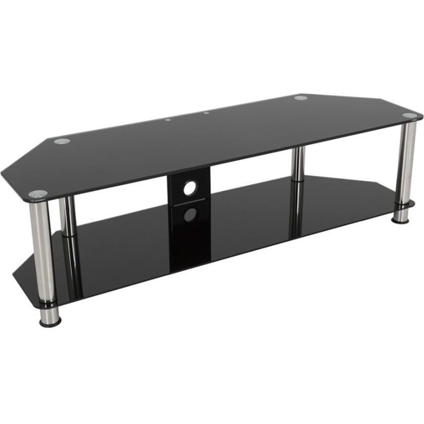 SDC1400CMA TV Stand with Cable Management for up to 65". Black Glass