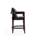 thumbnail image 3 of Manhattan Comfort Ritz 26.5" Faux Leather Counter Stool in Black/Walnut, 3 of 5