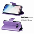 thumbnail image 5 of Allytech Galaxy S10e Case, Slim Fit PU Leather Folio Butterfly Embossed Shockproof Wrist Hand Strap Flip Cards Holder Wallet Case TPU Back Cover for Samsung Galaxy S10e, Violet, 5 of 8