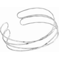 Boho Spiral Upper Arm Bracelet Cuff Bangle for Women Gold Silver Angel Wings Bohemian Open Upper Arm Bangle Bracelet Adjustable Armband Jewelry-CUFF SR