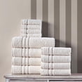 thumbnail image 3 of Hawmam Linen Towel Set - 100% Turkish Cotton, Quick Dry, Plush, Soft, Absorbent Bath Towel Set - 4-Pack, Sea Salt, 600 GSM, Large, Low Lint, Luxury Hotel Quality 27' x 57' for Bathroom, Spa, Gym, Dorm, 3 of 8