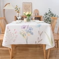 thumbnail image 4 of Nappe de Printemps Rectangulaire 60 Pouces X 84 Pouces Nappe Florale - Nappe Oblongue à Fleurs en Polyester Réutilisable Résistante à l'Eau pour Décoration d'Été, Pique-Nique en Plein Air, Fête, Vacances, 4 of 6