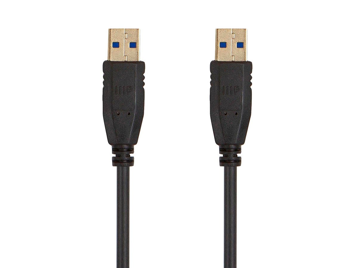 Monoprice USB 3.0 TypeA to TypeA Cable 3 Feet Black For Data