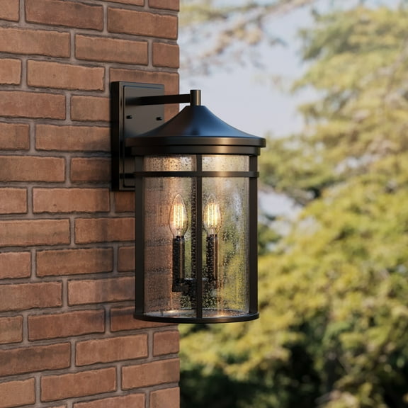 Millennium Lighting 91322 Namath 2 Light 17" Tall Outdoor Wall Sconce - Black